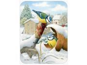 Eurasian Blue Tits Birds in Flower Pot Glass Cutting Board Large ASA2053LCB