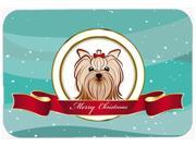 Yorkie Yorkishire Terrier Merry Christmas Kitchen or Bath Mat 24x36 BB1514JCMT