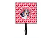 Basset Hound Valentine s Love and Hearts Leash or Key Holder