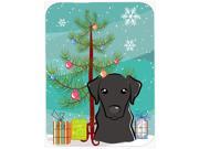 Christmas Tree and Black Labrador Glass Cutting Board Large BB1607LCB