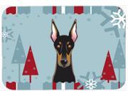 Winter Holiday Doberman Kitchen or Bath Mat 24x36 BB1741JCMT