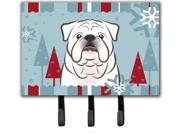 Winter Holiday White English Bulldog Leash or Key Holder BB1716TH68