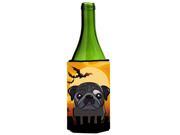 Halloween Black Pug Wine Bottle Beverage Insulator Hugger BB1821LITERK