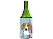 Winter Holiday Beagle Wine Bottle Beverage Insulator Hugger BB1735LITERK