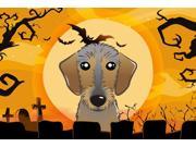 Halloween Wirehaired Dachshund Fabric Placemat BB1791PLMT