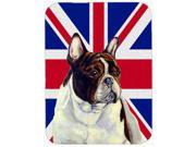 French Bulldog with English Union Jack British Flag Glass Cutting Board Large Size LH9489LCB