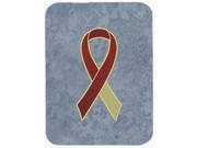Burgundy and Ivory Ribbon for Head and Neck Cancer Awareness Glass Cutting Board Large Size AN1218LCB