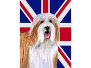 Bearded Collie with English Union Jack British Flag Flag Garden Size LH9482GF