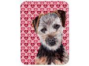 Norfolk Terrier Puppy Hearts and Love Glass Cutting Board Large Size SC9711LCB