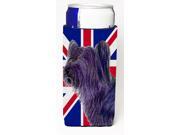 Skye Terrier with English Union Jack British Flag Ultra Beverage Insulators for slim cans SS4905MUK