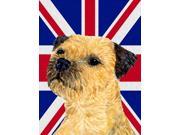 Border Terrier with English Union Jack British Flag Flag Canvas House Size LH9475CHF