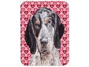 Blue Tick Coonhound Hearts and Love Glass Cutting Board Large Size SC9697LCB