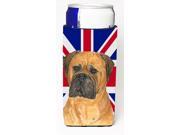 Bullmastiff with English Union Jack British Flag Ultra Beverage Insulators for slim cans SS4959MUK