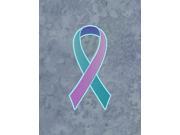 Teal Pink and Blue Ribbon for Thyroid Cancer Awareness Flag Canvas House Size AN1217CHF