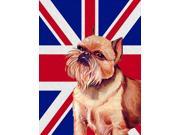 Brussels Griffon with English Union Jack British Flag Flag Garden Size LH9466GF