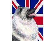 Keeshond with English Union Jack British Flag Flag Garden Size SS4930GF