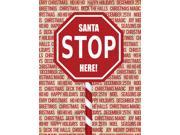 Santa Claus Stop Here Stop Sign Flag Canvas House Size SB3118CHF