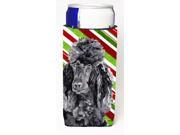 Black Standard Poodle Candy Cane Christmas Ultra Beverage Insulators for slim cans SC9794MUK