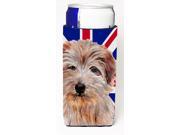 Norfolk Terrier with English Union Jack British Flag Ultra Beverage Insulators for slim cans SC9875MUK