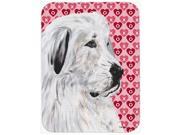 Great Pyrenees Hearts and Love Glass Cutting Board Large Size SC9714LCB