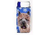 Norwich Terrier Winter Snowflakes Ultra Beverage Insulators for slim cans SC9782MUK