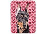German Pinscher Hearts and Love Glass Cutting Board Large Size SC9716LCB