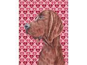 Redbone Coonhound Hearts and Love Flag Garden Size SC9707GF