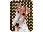 Wire Fox Terrier Candy Corn Halloween Glass Cutting Board Large Size SC9652LCB