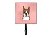 Checkerboard Pink Boxer Leash or Key Holder BB1223SH4