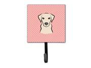 Checkerboard Pink Yellow Labrador Leash or Key Holder BB1222SH4