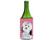 Havanese Hearts and Love Wine Bottle Beverage Insulator Hugger SC9713LITERK