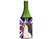 Cavalier Spaniel with English Union Jack British Flag Wine Bottle Beverage Insulator Hugger SC9848LITERK