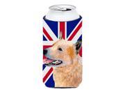 Australian Cattle Dog with English Union Jack British Flag Tall Boy Beverage Insulator Hugger LH9469TBC