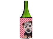 Norfolk Terrier Puppy Hearts and Love Wine Bottle Beverage Insulator Hugger SC9711LITERK