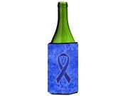 Dark Blue Ribbon for Colon Cancer Awareness Wine Bottle Beverage Insulator Hugger AN1202LITERK