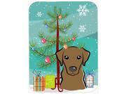 Christmas Tree and Chocolate Labrador Mouse Pad Hot Pad or Trivet BB1606MP