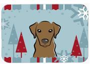 Winter Holiday Chocolate Labrador Mouse Pad Hot Pad or Trivet BB1730MP