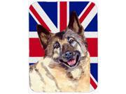 Norwegian Elkhound with English Union Jack British Flag Mouse Pad Hot Pad or Trivet LH9495MP