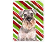 Candy Cane Holiday Christmas Schnauzer Mouse Pad Hot Pad or Trivet KJ1172MP
