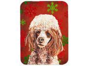 Red Miniature Poodle Red Snowflakes Holiday Mouse Pad Hot Pad or Trivet SC9747MP