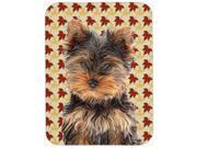 Fall Leaves Yorkie Puppy Yorkshire Terrier Mouse Pad Hot Pad or Trivet KJ1209MP