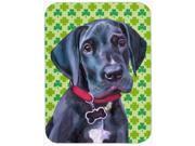 Black Great Dane Puppy St. Patrick s Day Shamrock Mouse Pad Hot Pad or Trivet LH9572MP