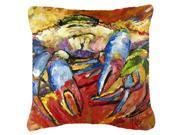 Red Crab Canvas Fabric Decorative Pillow JMK1252PW1818
