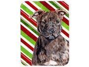 Staffordshire Bull Terrier Staffie Candy Cane Christmas Mouse Pad Hot Pad or Trivet SC9801MP
