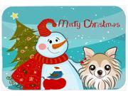 Snowman with Chihuahua Mouse Pad Hot Pad or Trivet BB1871MP