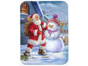 Christmas Santa Claus and Snowman Mouse Pad Hot Pad or Trivet APH6200MP
