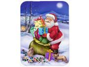 Christmas Santa Claus with Rabbits Glass Cutting Board Large APH6556LCB
