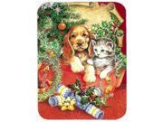 Christmas Puppy and Kitten Glass Cutting Board Large APH7551LCB