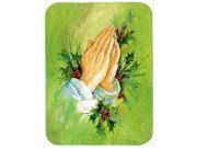 Praying Hands with Holly Leaves Glass Cutting Board Large AAH5985LCB