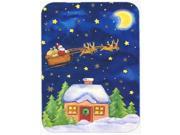 Christmas Santa Claus Across the Sky Glass Cutting Board Large APH5898LCB